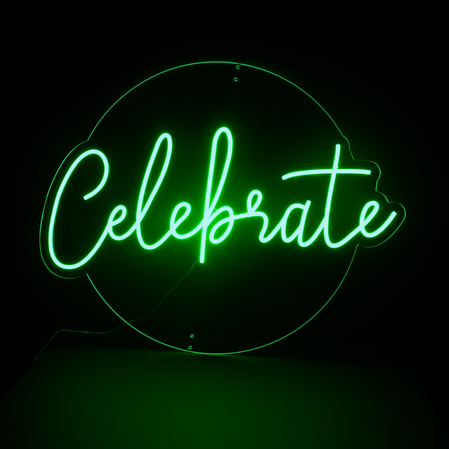 Green Celebrate Neon Sign for Parties Australia | The Neon Lady