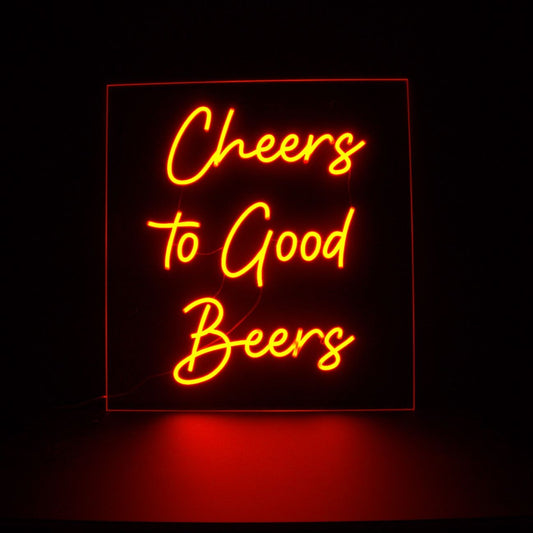 Cheers To Good Beers Neon Light | Man Cave Neon Lights