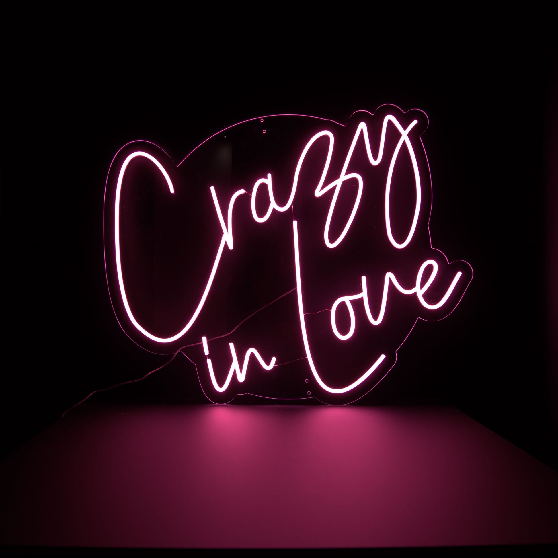 ht pink Crazy in Love neon sign