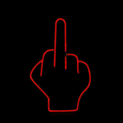 Middle Finger Symbol - LED Neon Sign