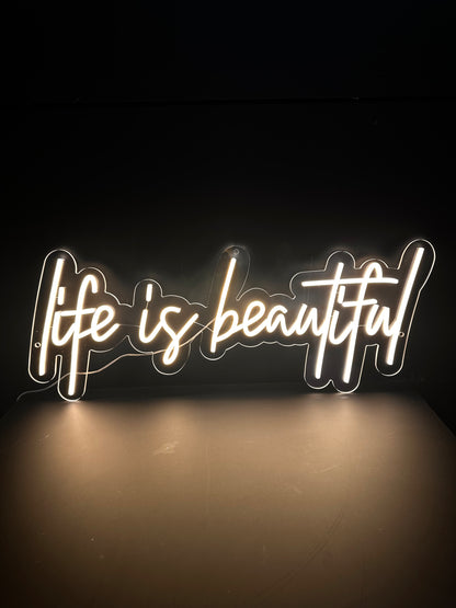 Life Is Beautiful Neon Sign | Sunshine Coast Neon Signs