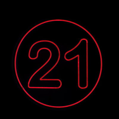 Red Round Twenty One 21st Birthday Neon Sign for Party | Australia | The Neon Lady