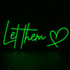 let them quote green neon sign against a black background