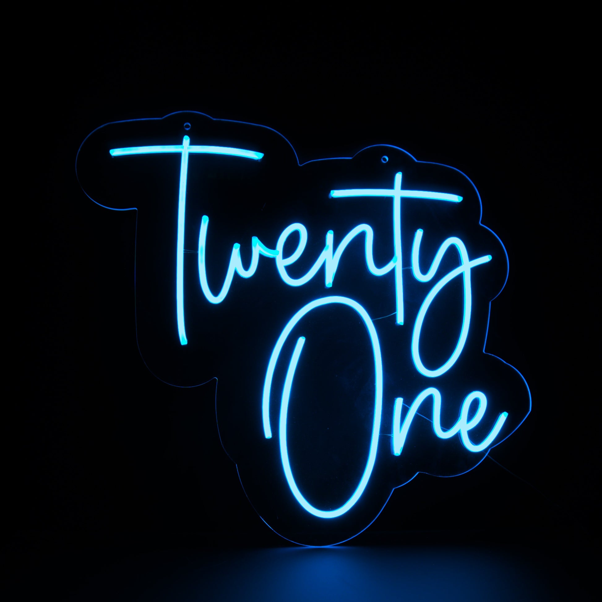 Twenty-One Neon Sign | Custom Neon Signs Sunshine Coast | 21st Birthday Party Neon Sign