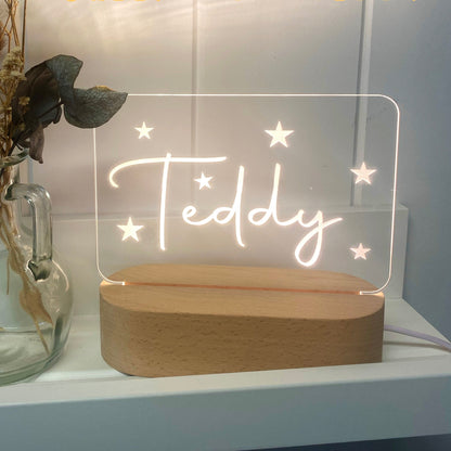 Kids Personalised Night Light Small