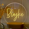 Kids Personalised Night Light Round