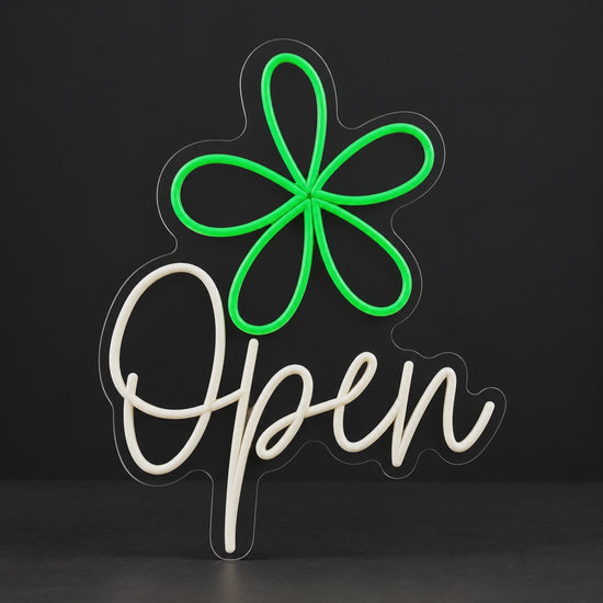Florist Open Neon Sign switching on