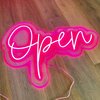 Open Neon Sign Large | Pink Neon Open Sign Sunshine Coast