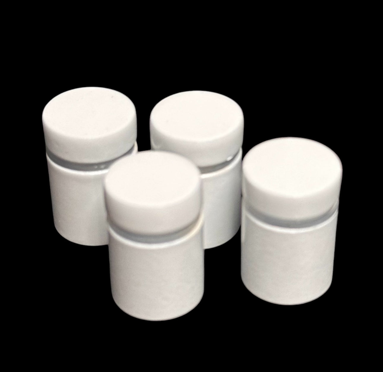 4 white powder coated standoffs