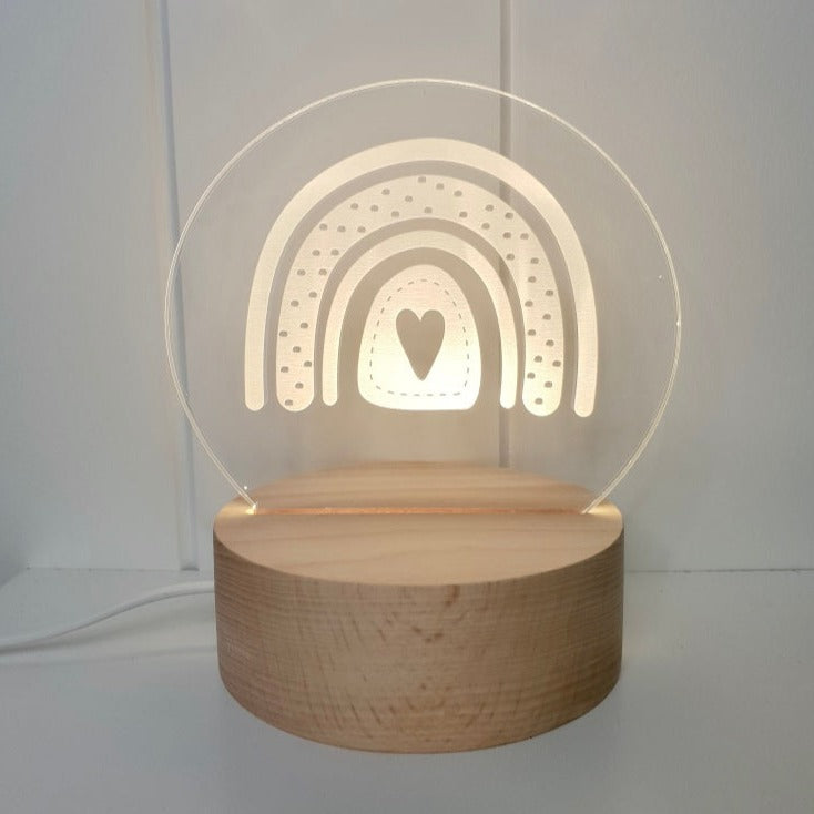 Rainbow, heart, round, nightlights, nightlights for kids, night light for kids, kids nightlights, night light, night light Australia, night lights Australia, new baby gifts, The Night Light Co 